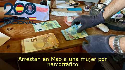 Arrestan en Maó a una mujer por narcotráfico 
