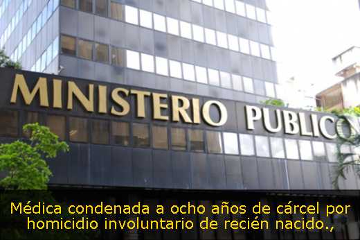 Médica condenada a ocho años de cárcel por homicidio involuntario de recién nacido