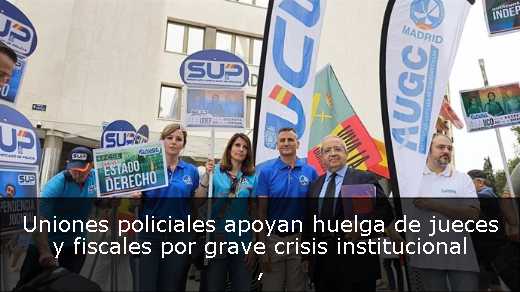 Uniones policiales apoyan huelga de jueces y fiscales por grave crisis institucional 
