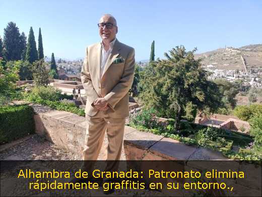 Alhambra de Granada: Patronato elimina rápidamente graffitis en su entorno