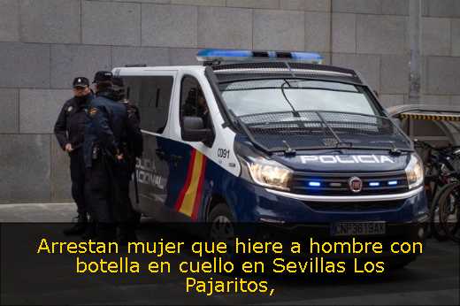 Arrestan mujer que hiere a hombre con botella en cuello en Sevillas Los Pajaritos