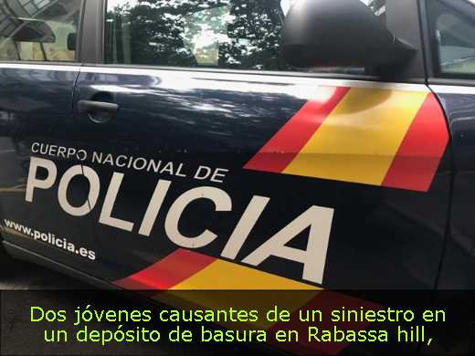 Dos jóvenes causantes de un siniestro en un depósito de basura en Rabassa hill