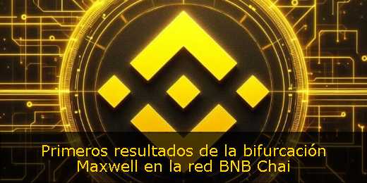 Primeros resultados de la bifurcación Maxwell en la red BNB Chai