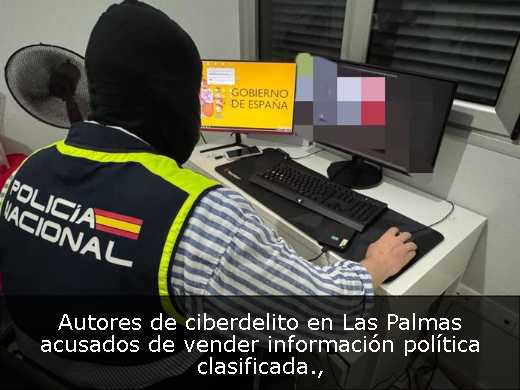 Autores de ciberdelito en Las Palmas acusados de vender información política clasificada