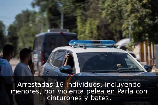 Arrestadas 16 individuos, incluyendo menores, por violenta pelea en Parla con cinturones y bates