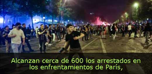 Alcanzan cerca de 600 los arrestados en los enfrentamientos de París