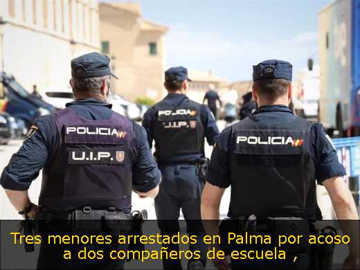 Tres menores arrestados en Palma por acoso a dos compañeros de escuela 