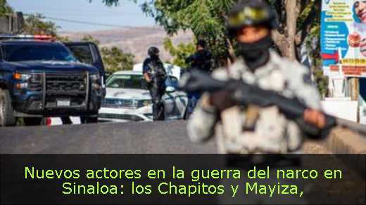 Nuevos actores en la guerra del narco en Sinaloa: los Chapitos y Mayiza