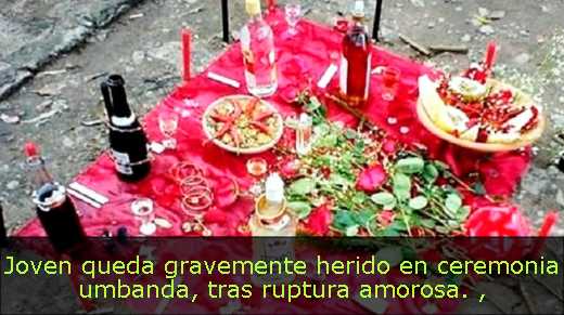 Joven queda gravemente herido en ceremonia umbanda, tras ruptura amorosa. 