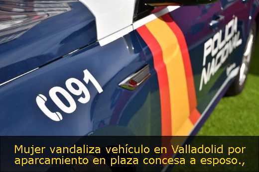 Mujer vandaliza vehículo en Valladolid por aparcamiento en plaza concesa a esposo