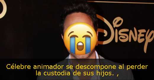 Célebre animador se descompone al perder la custodia de sus hijos. 