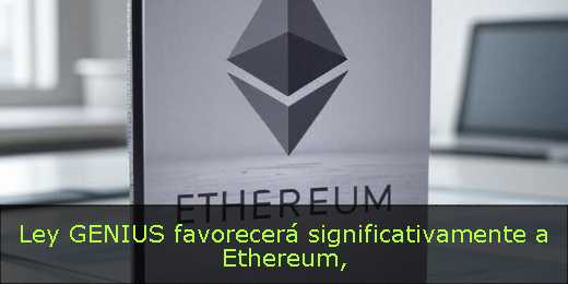 Ley GENIUS favorecerá significativamente a Ethereum
