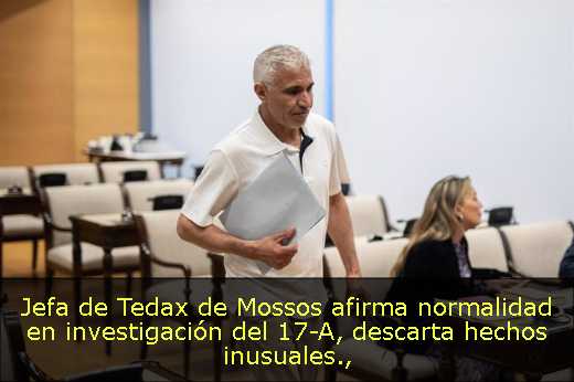 Jefa de Tedax de Mossos afirma normalidad en investigación del 17-A, descarta hechos inusuales